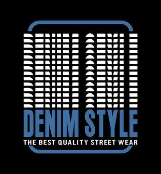 STYLE DENIM design typography, vector design text illustration, poster, banne Stock Illustration