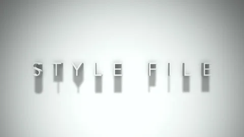 Style file 3D title animation with shadows on a white background Stock Footage 297802187