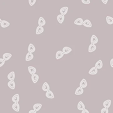 Style glasses optical line vector seamless pattern Illustrazione stock