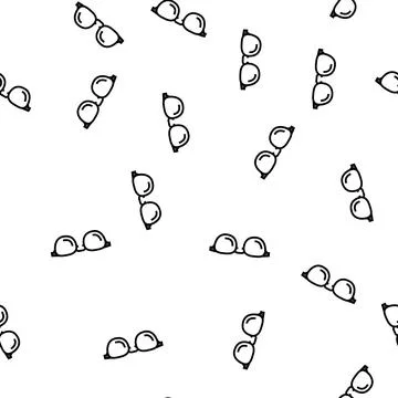 Style glasses optical vector seamless pattern Stock Illustration