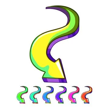 Style graffiti arrow cartoon vector graphic Stock Illustration