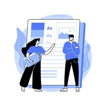 Style guide isolated cartoon vector illustrations. Stock Illustration