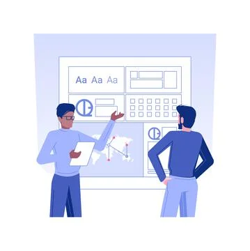 Style guide isolated concept vector illustration. Ilustración de archivo