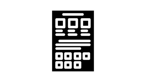 Style guide ux ui design glyph icon animation Stock Footage 326741591