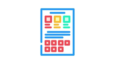 Style guide ux ui design color icon animation Stock Footage 327265374