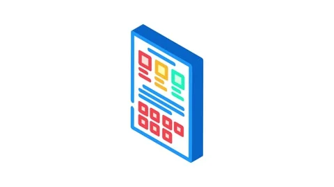 Style guide ux ui design isometric icon animation Stock Footage 327287766