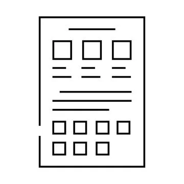 Style guide ux ui design line icon vector illustration Illustrazione stock