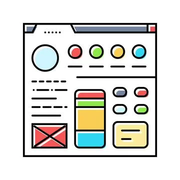Style guide ux ui design color icon vector illustration 스톡 일러스트
