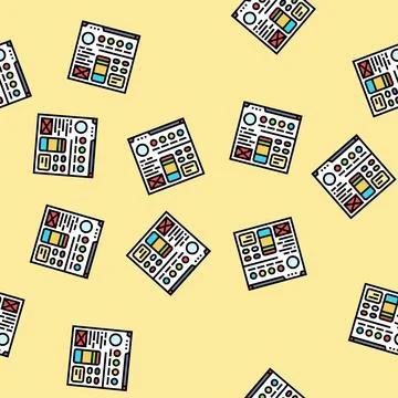 Style guide ux ui design vector seamless pattern Stock Illustration