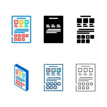 Style guide ux ui design designs color icon vector Stock Illustration