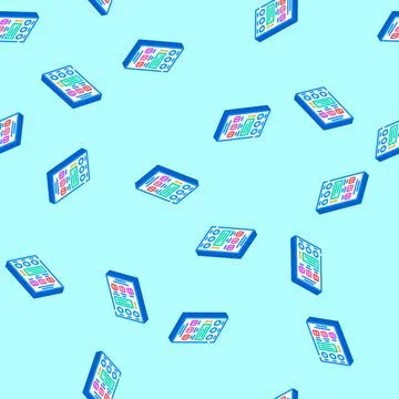 Style guides technical writer isometric icon seamless pattern Illustrazione stock