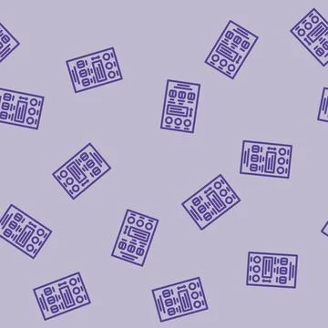 Style guides technical writer line vector seamless pattern Stock Illustration