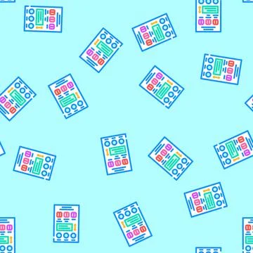 Style guides technical writer vector seamless pattern 스톡 일러스트