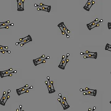 Style lamp ceiling vector seamless pattern Stock Illustration