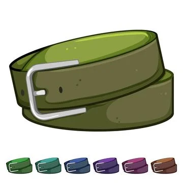Style leather belt cartoon vector graphic sign color Stock Illustration