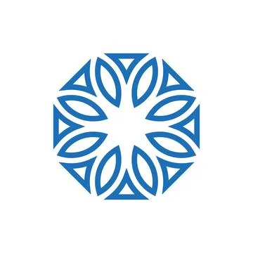 Style Luxury Idea Pattern Unique Colorful Abstract Mandala Logo Design Template Stock Illustration