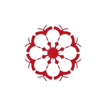 Style Luxury Idea Pattern Unique Colorful Abstract Mandala Logo Design Template Stock Illustration