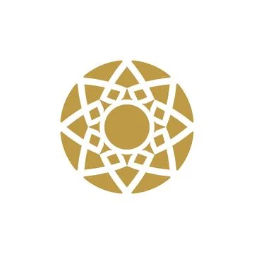 Style Luxury Idea Pattern Unique Colorful Abstract Mandala Logo Design Template Stock Illustration