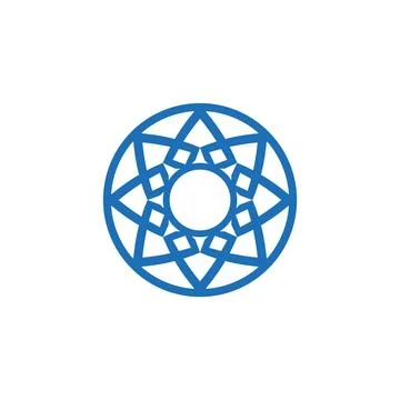 Style Luxury Idea Pattern Unique Colorful Abstract Mandala Logo Design Template Stock Illustration