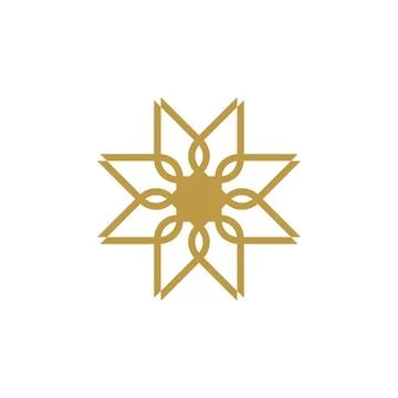 Style Luxury Idea Pattern Unique Colorful Abstract Mandala Logo Design Template Stock Illustration