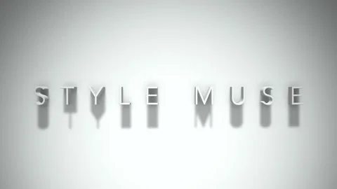 Style muse 3D title animation with shadows on a white background Stock Footage 297671262
