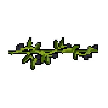 Style olive border divider pixel art vector illustration Stock Illustration