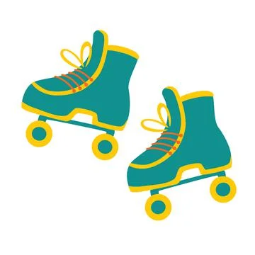 Style roller skate. Retro roller skates icon hipster style. Modern vintage. A Stock Illustration