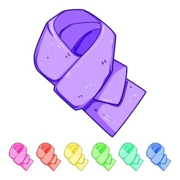 Style scarf kid cartoon vector graphic 스톡 일러스트