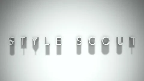 Style scout 3D title animation with shadows on a white background Stock Footage 297669136