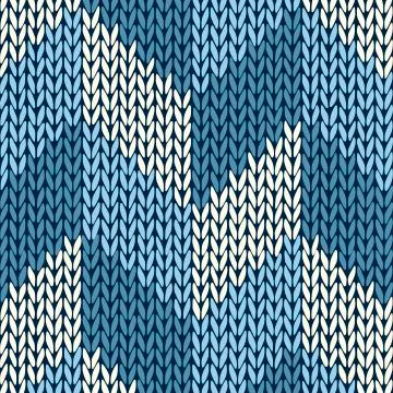 Style Seamless Color Knitted Pattern Stock Illustration