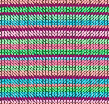Style Seamless Color Knitted Pattern Stock Illustration