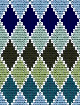 Style seamless color knitted pattern Stock Illustration
