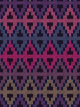 Style Seamless Color Knitted Pattern Stock Illustration