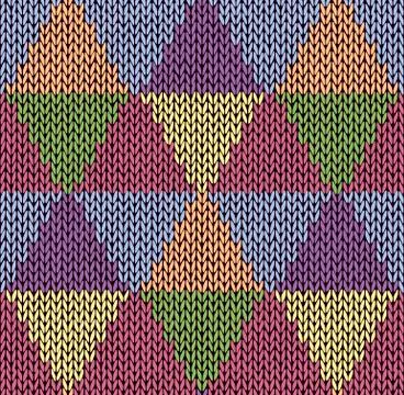 Style Seamless Color Knitted Pattern Stock Illustration