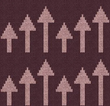 Style Seamless Color Knitted Pattern With Arrows Illustrazione stock