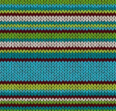 Style Seamless Color Knitted Pattern Stock Illustration