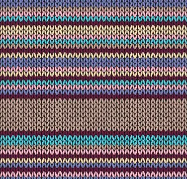 Style Seamless Color Knitted Pattern Stock Illustration