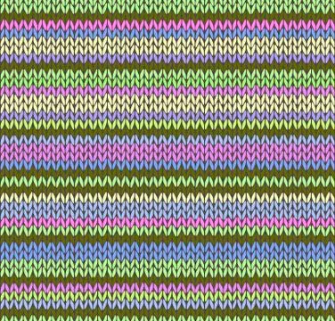 Style Seamless Color Knitted Pattern Stock Illustration