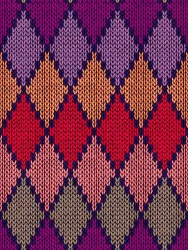 Style Seamless Color Knitted Pattern Stock Illustration