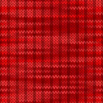 Style seamless knitted melange pattern. red color vector illustration Stock Illustration