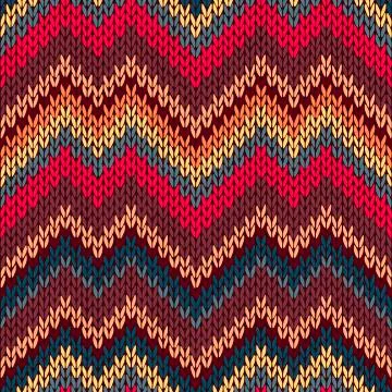 Style Seamless Knitted Pattern Stock Illustration