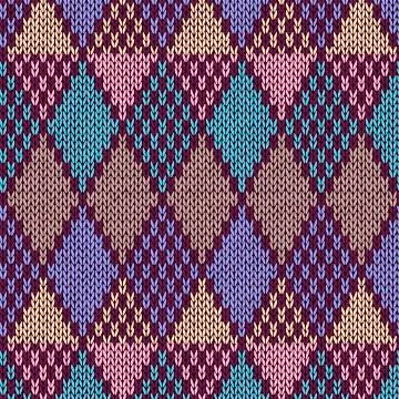 Style Seamless Knitted Pattern Stock Illustration