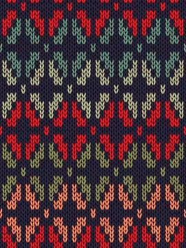 Style Seamless Knitted Pattern Stock Illustration