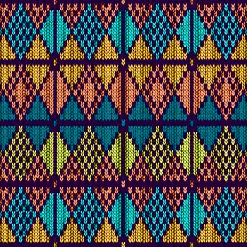 Style Seamless Knitted Pattern Stock Illustration