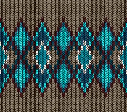 Style Seamless Knitted Pattern Stock Illustration