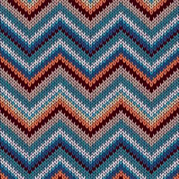 Style Seamless Knitted Pattern Stock Illustration