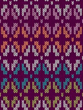 Style Seamless Knitted Pattern Stock Illustration