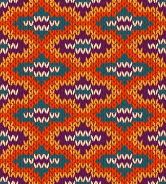 Style Seamless Knitted Pattern Stock Illustration
