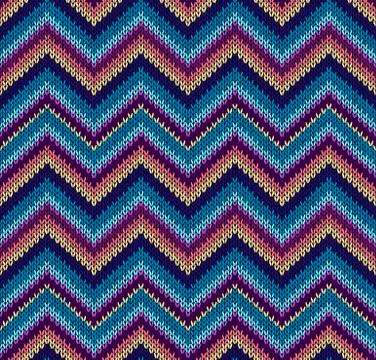 Style Seamless Knitted Pattern イラスト素材