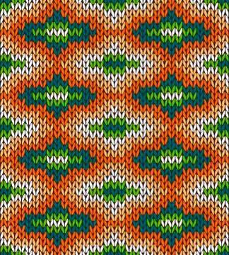 Style seamless knitted pattern Stock Illustration